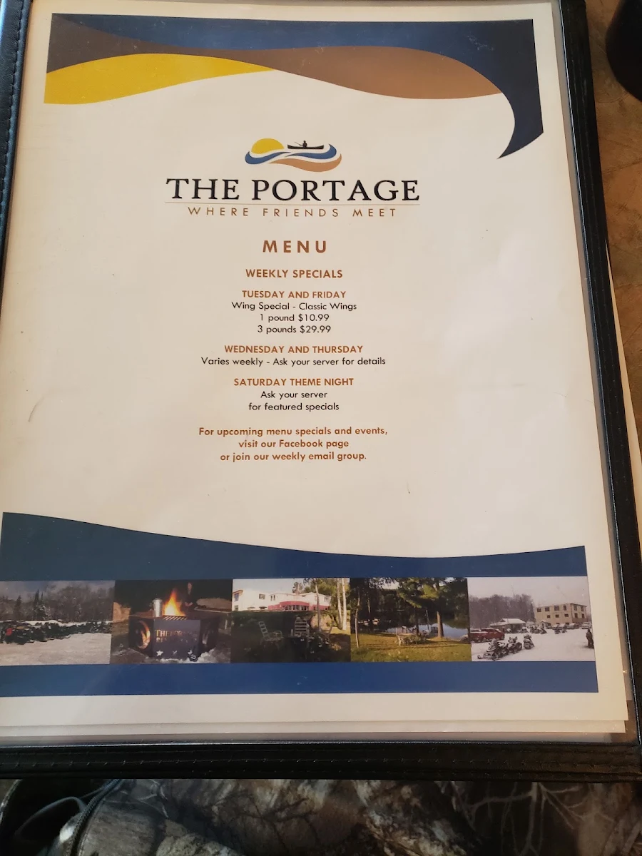 Menu, The Portage