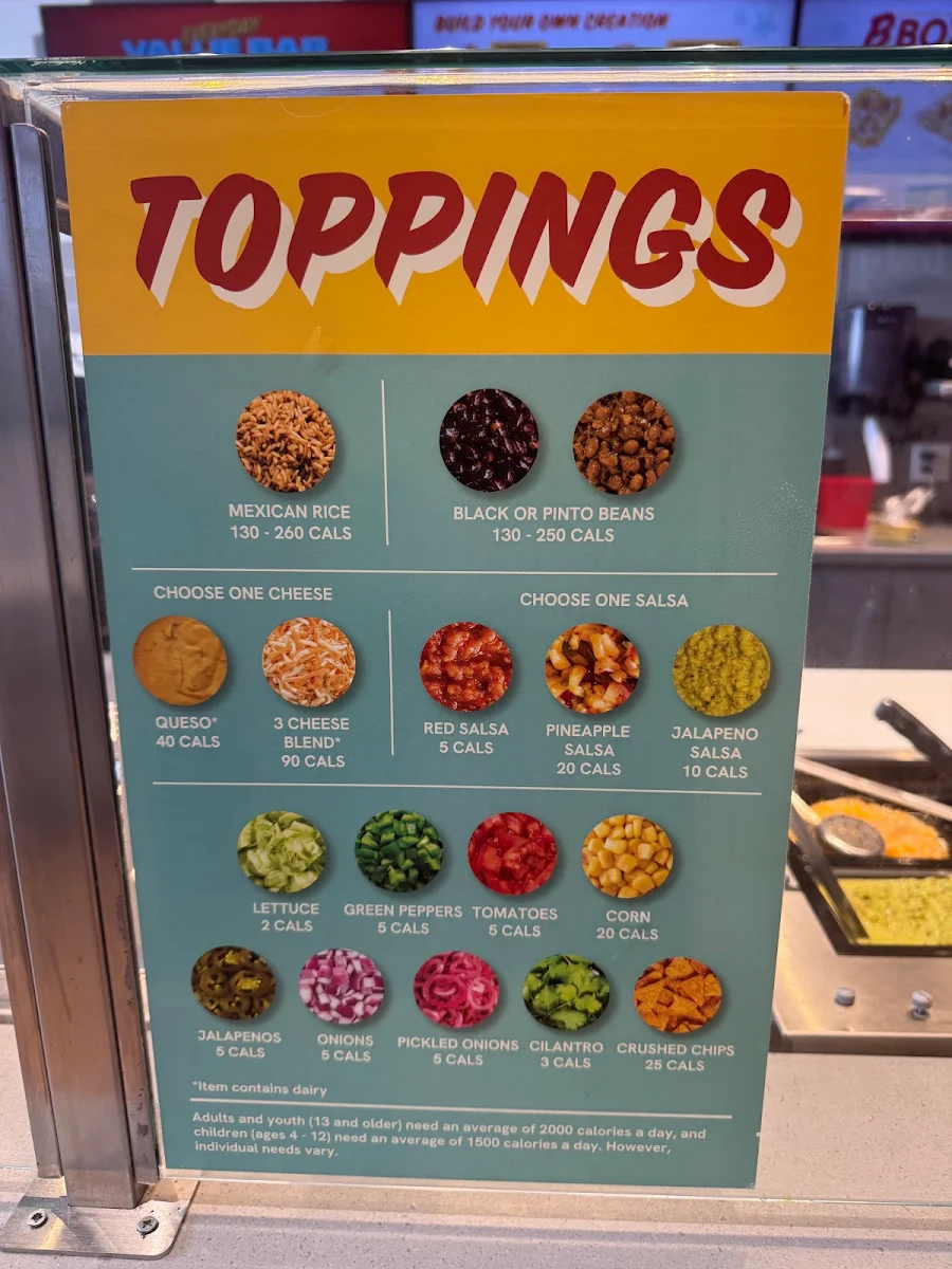 Menu, barBURRITO