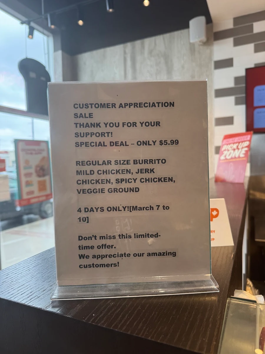 Menu, barBURRITO