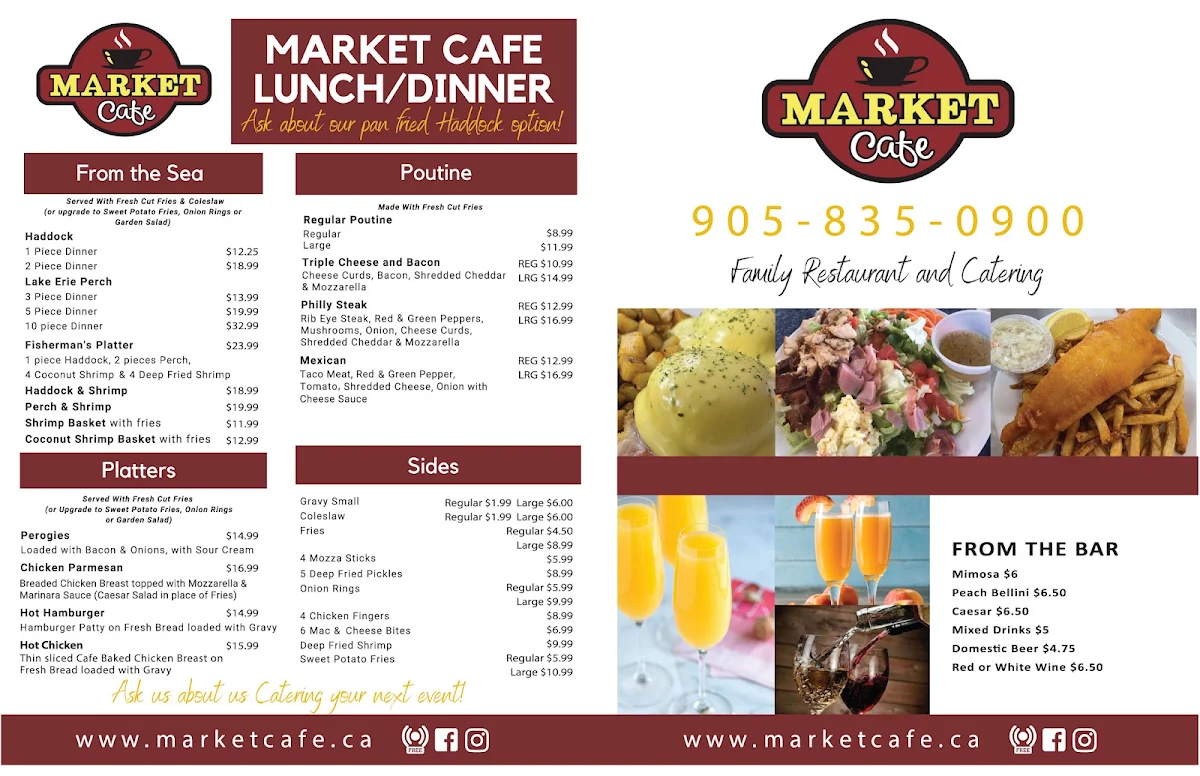 Menu, Market Cafe