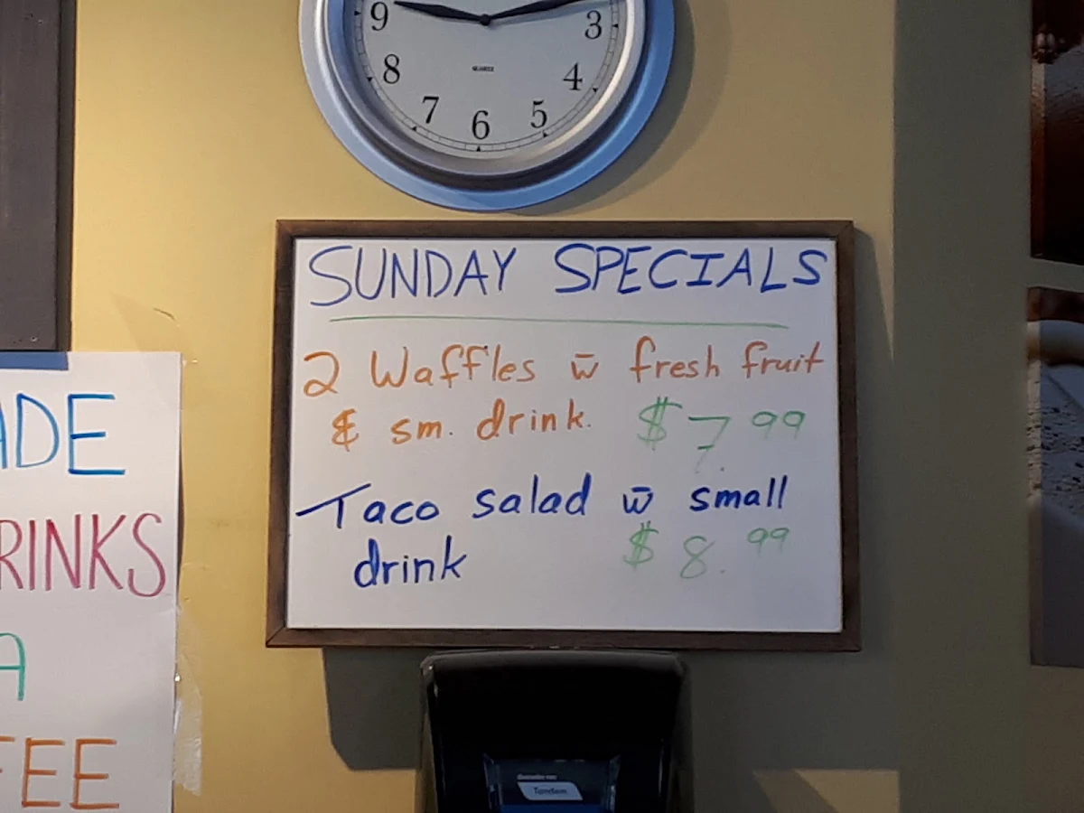 Menu, Market Cafe