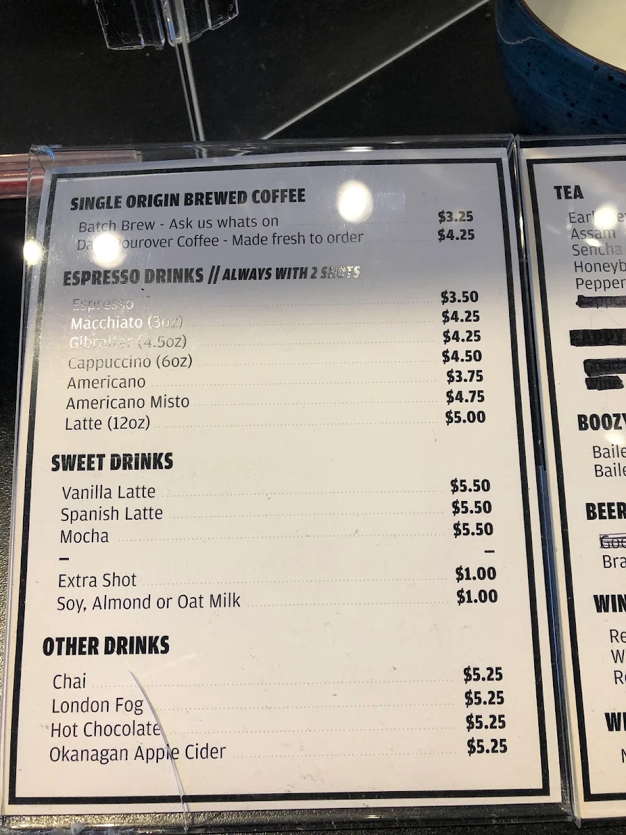Menu, Kafka’s Coffee Roasting and Bakery