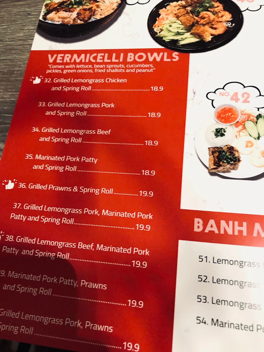 Menu, Pho Georgia Express