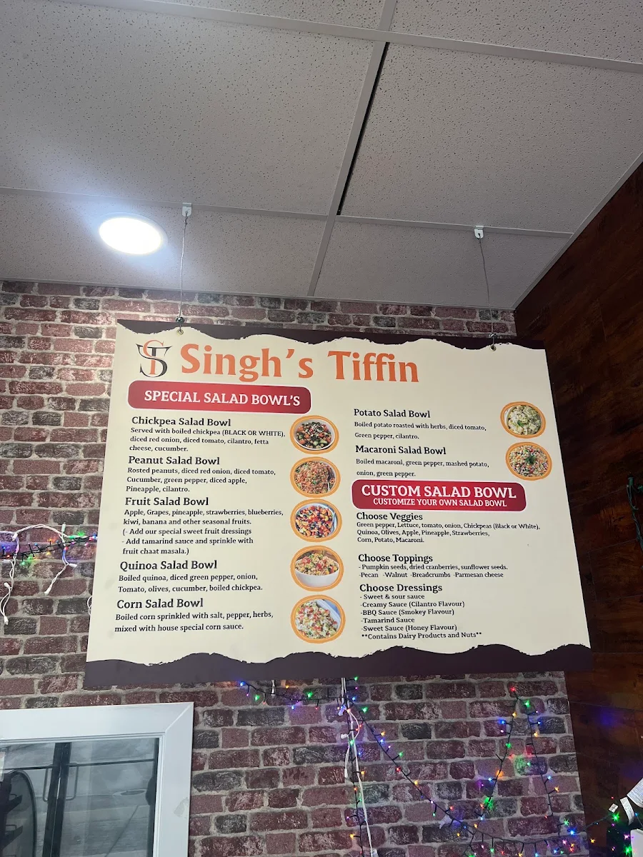 Menu, Singh’s Tiffin – Tiffin Service Calgary