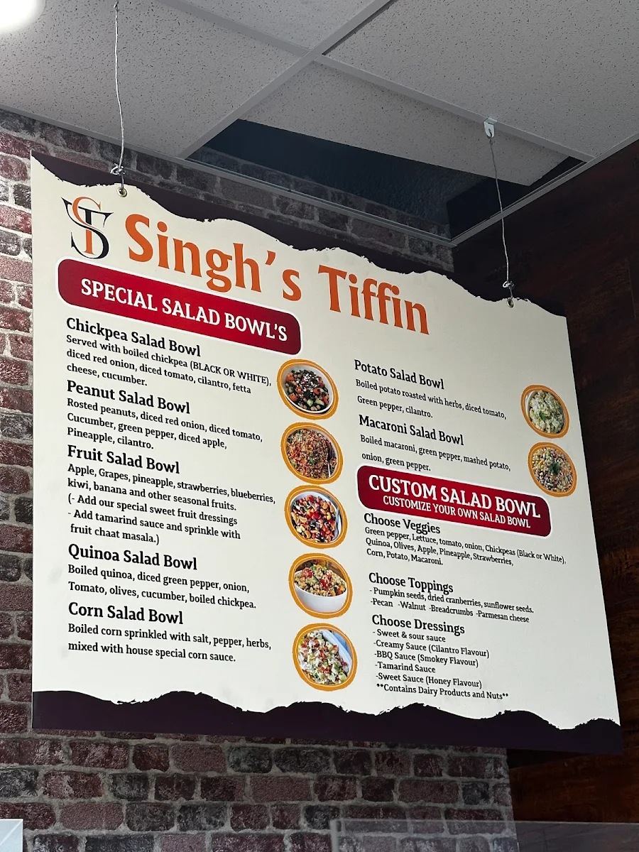 Menu, Singh’s Tiffin – Tiffin Service Calgary