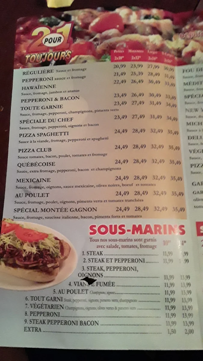 Menu, Restaurant Cascade
