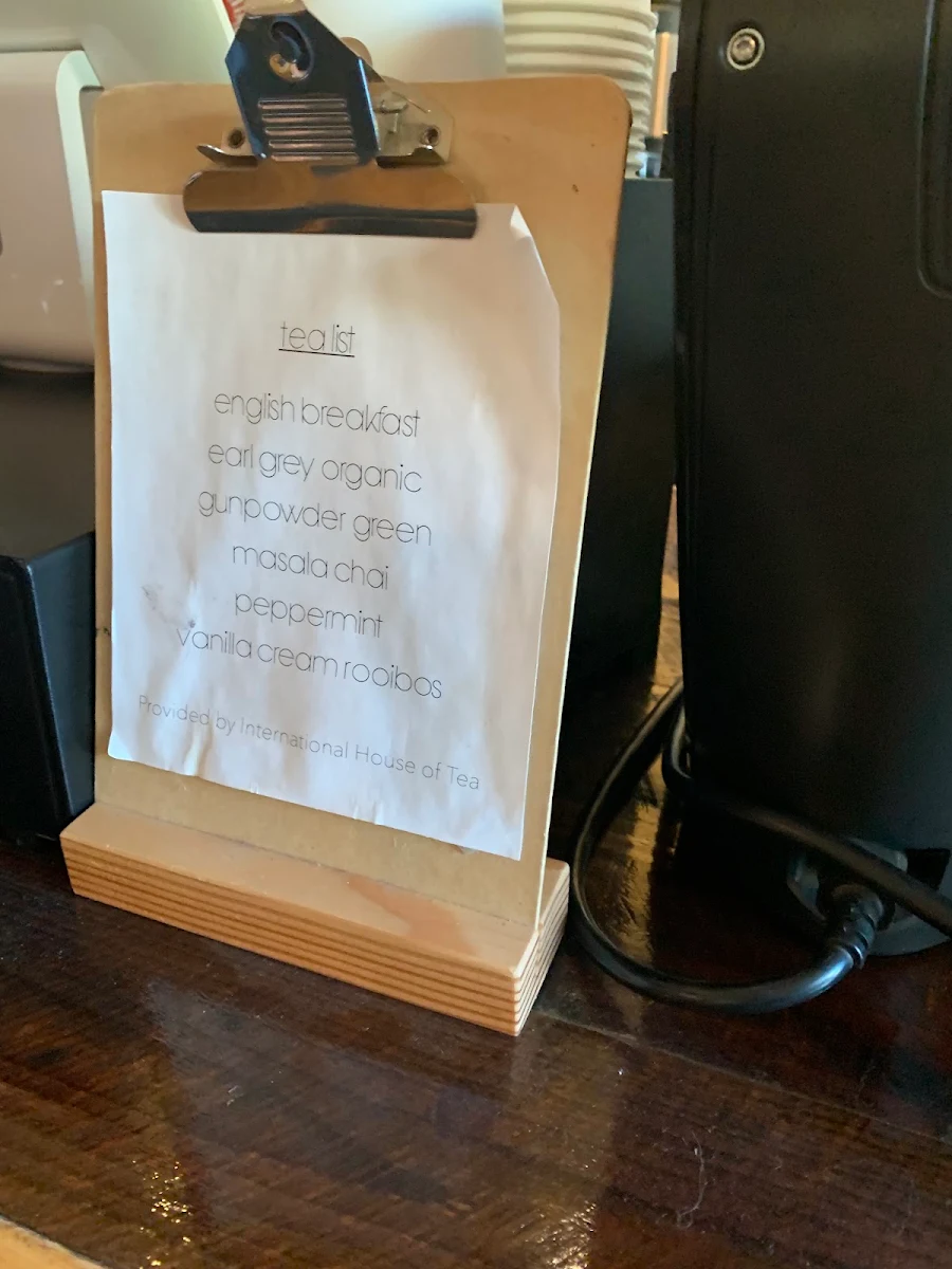 Menu, St Paul Roastery