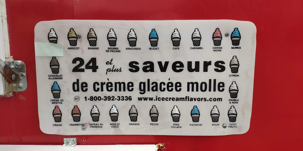 Menu, Crèmes glacées molles