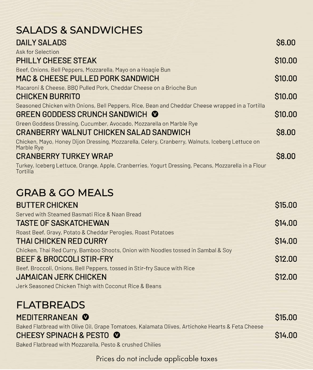 Menu, Made Market