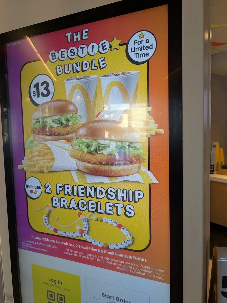 Menu, McDonald's