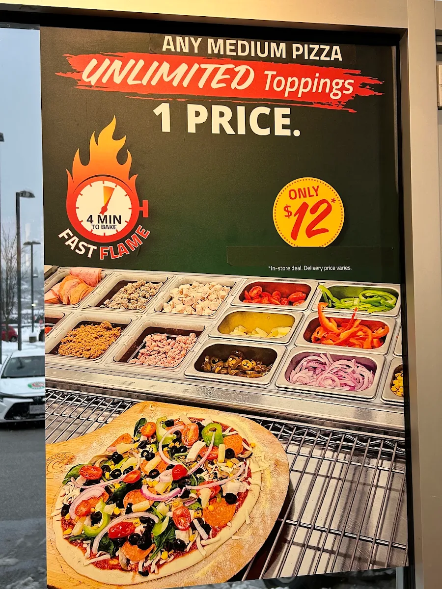 Menu, Freshslice Pizza