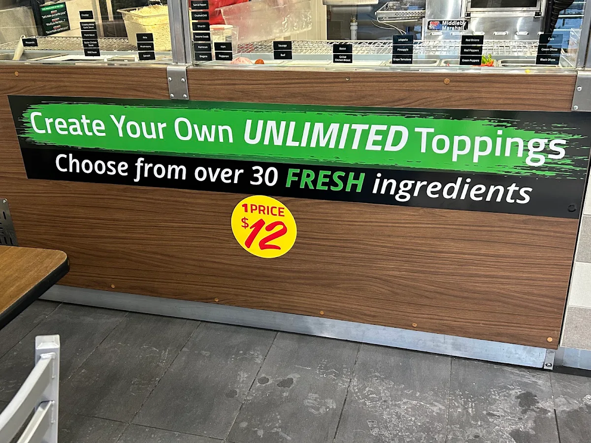 Menu, Freshslice Pizza