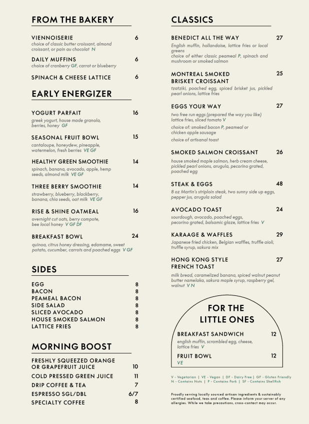 Menu, Living Room