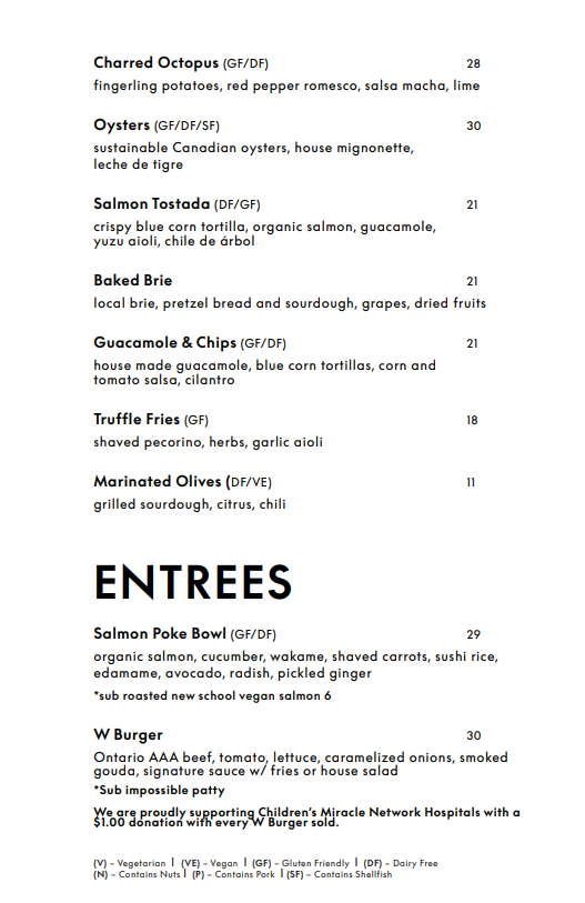 Menu, Living Room