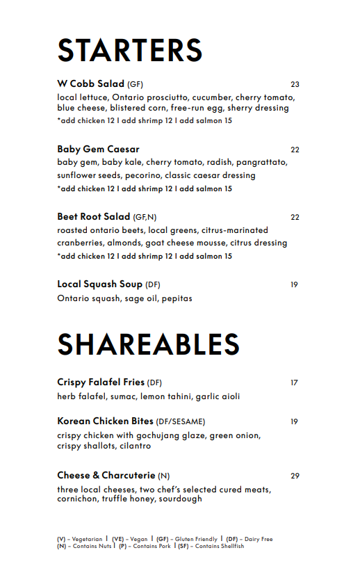 Menu, Living Room