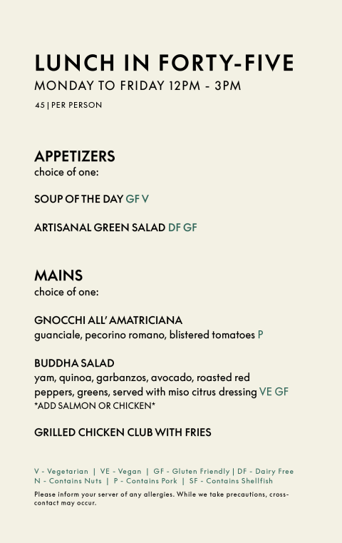 Menu, Living Room