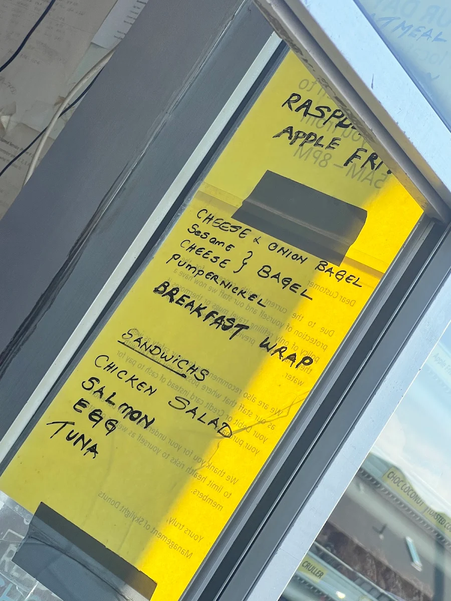 Menu, Skylight Donuts Drive Thru