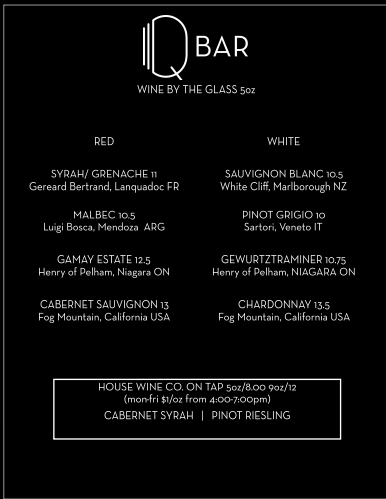 Menu, Q Bar