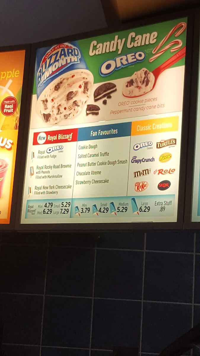 Menu, Dairy Queen Grill & Chill