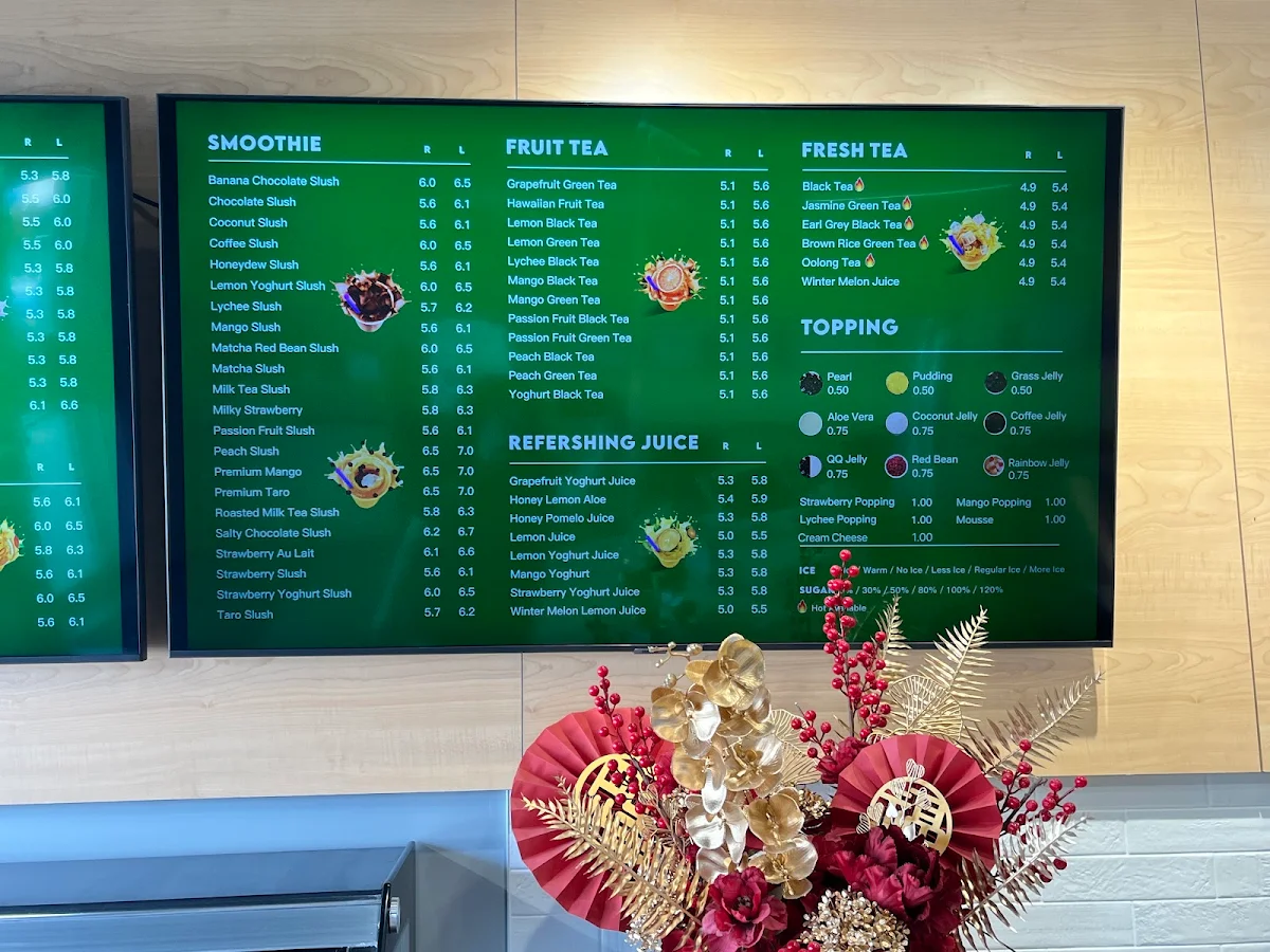 Menu, Chatime