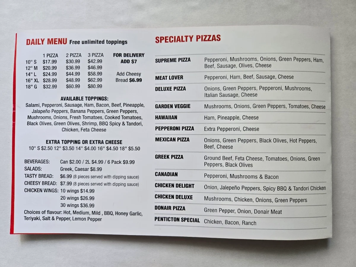 Menu photo 1