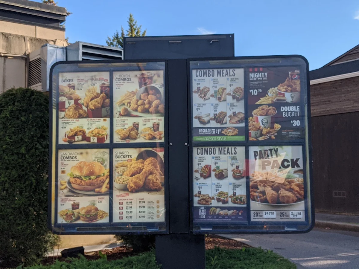 Menu, KFC
