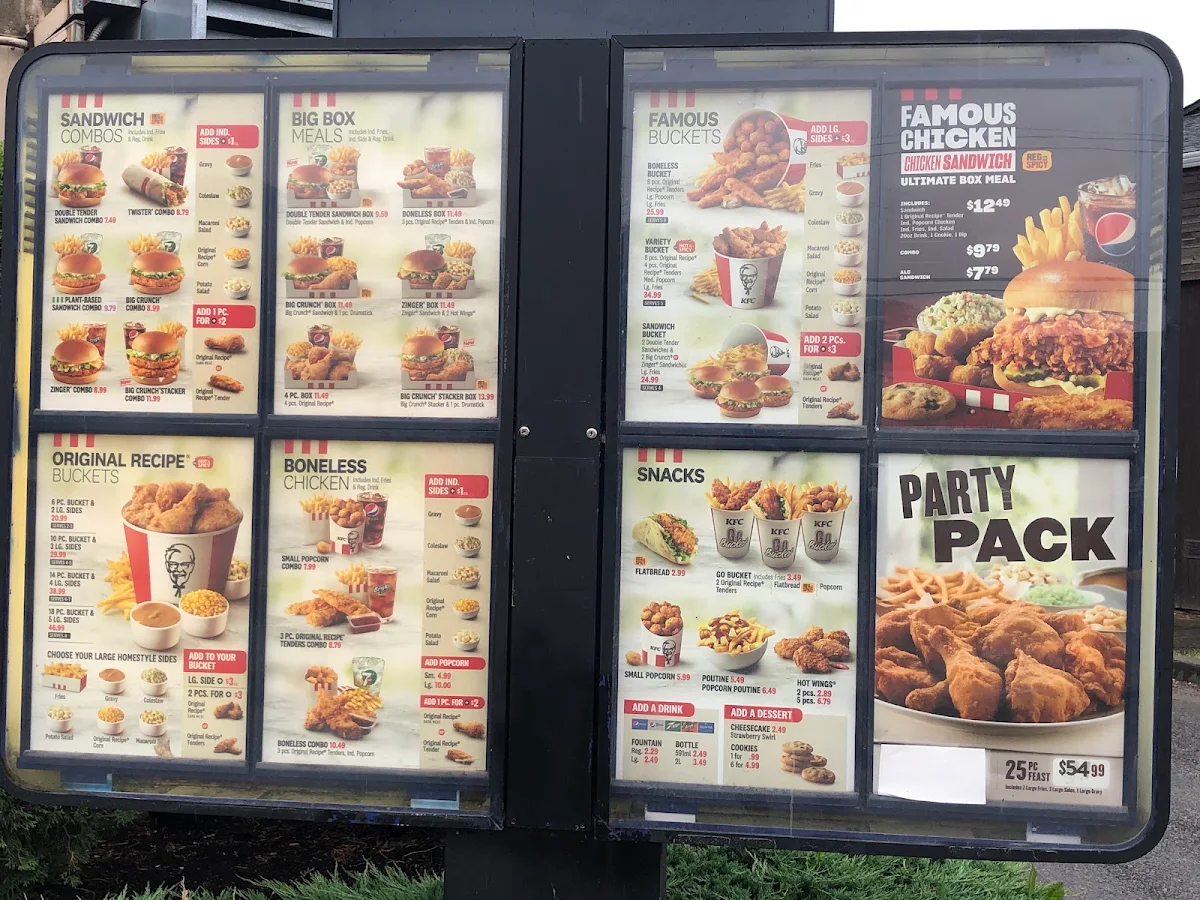 Menu, KFC