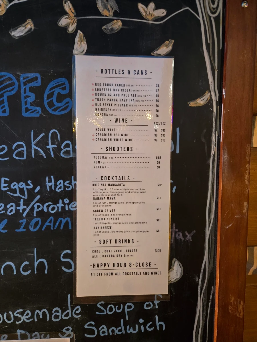 Menu, Cafe Zen On Yew