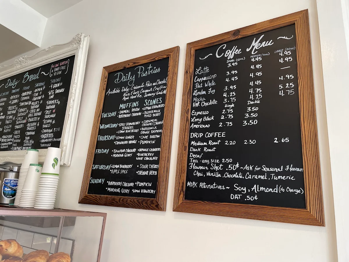 Menu, With the Grain Bakery