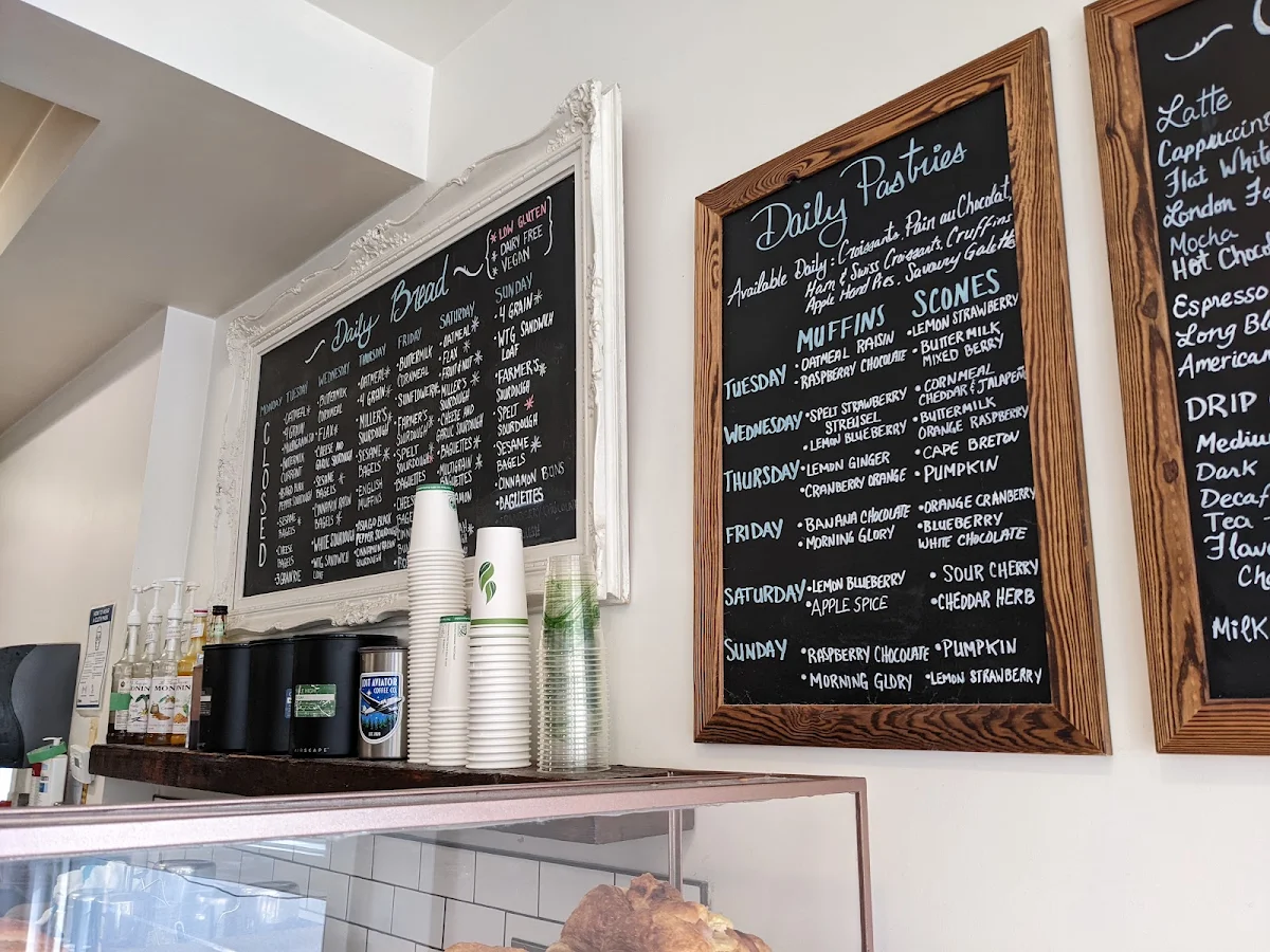 Menu, With the Grain Bakery