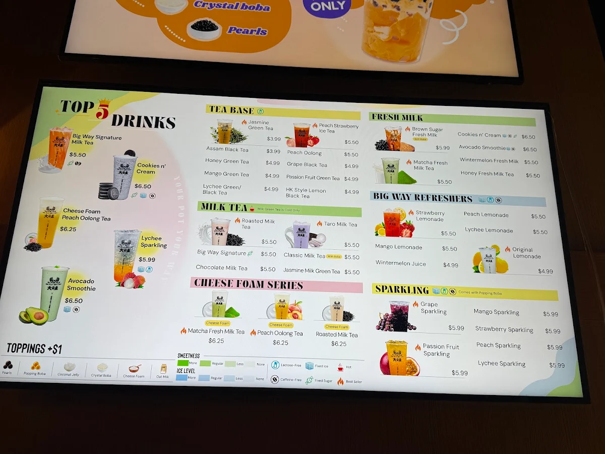 Menu, Big Way Hot Pot (North York)