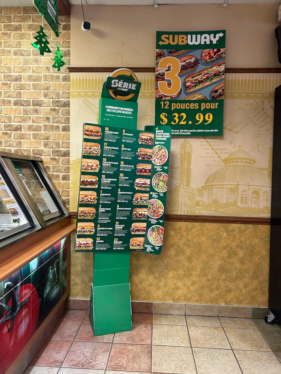 Menu, Subway