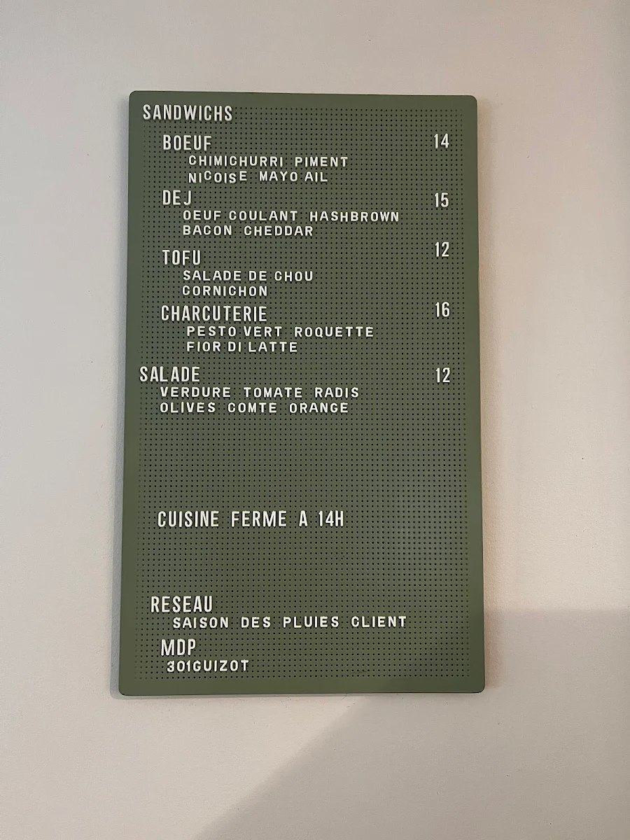 Menu, Saison des pluies