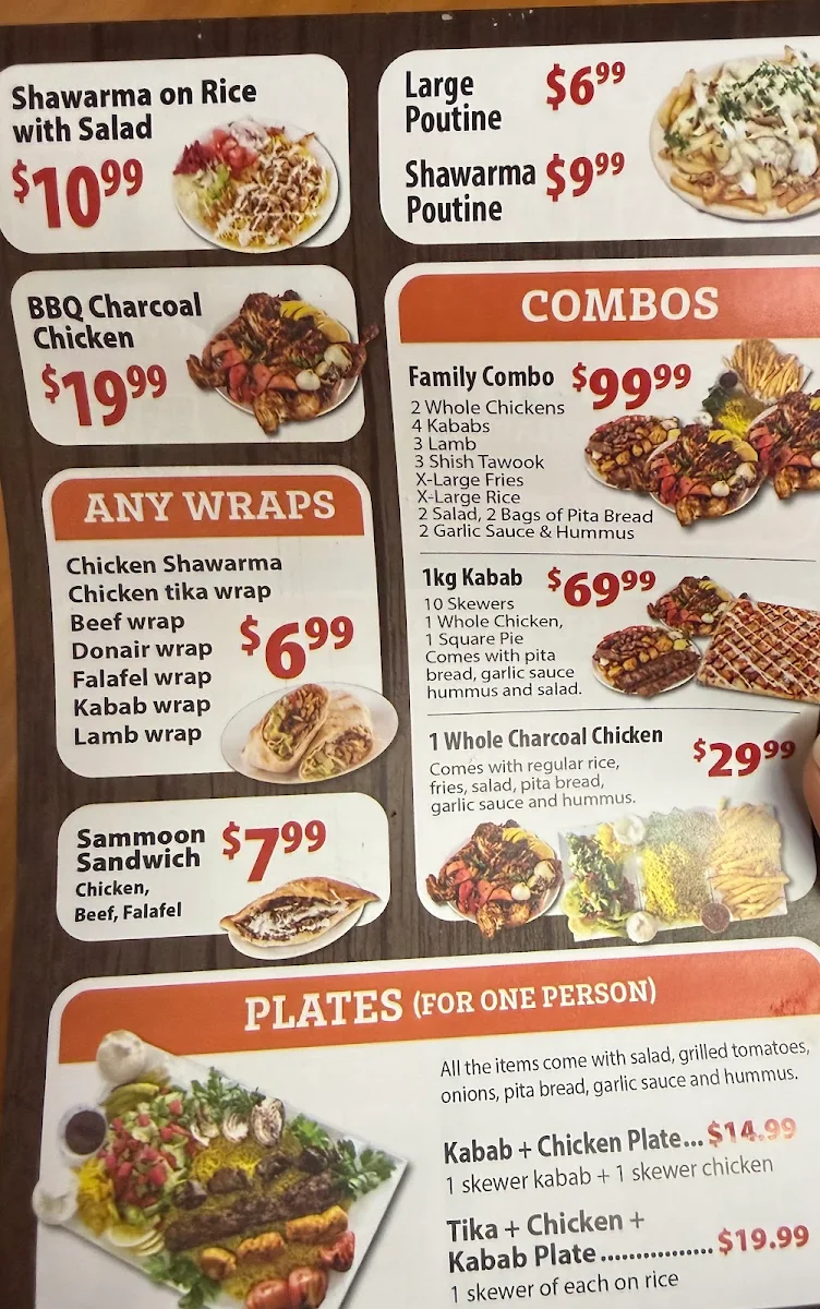 Menu, Matias kabab