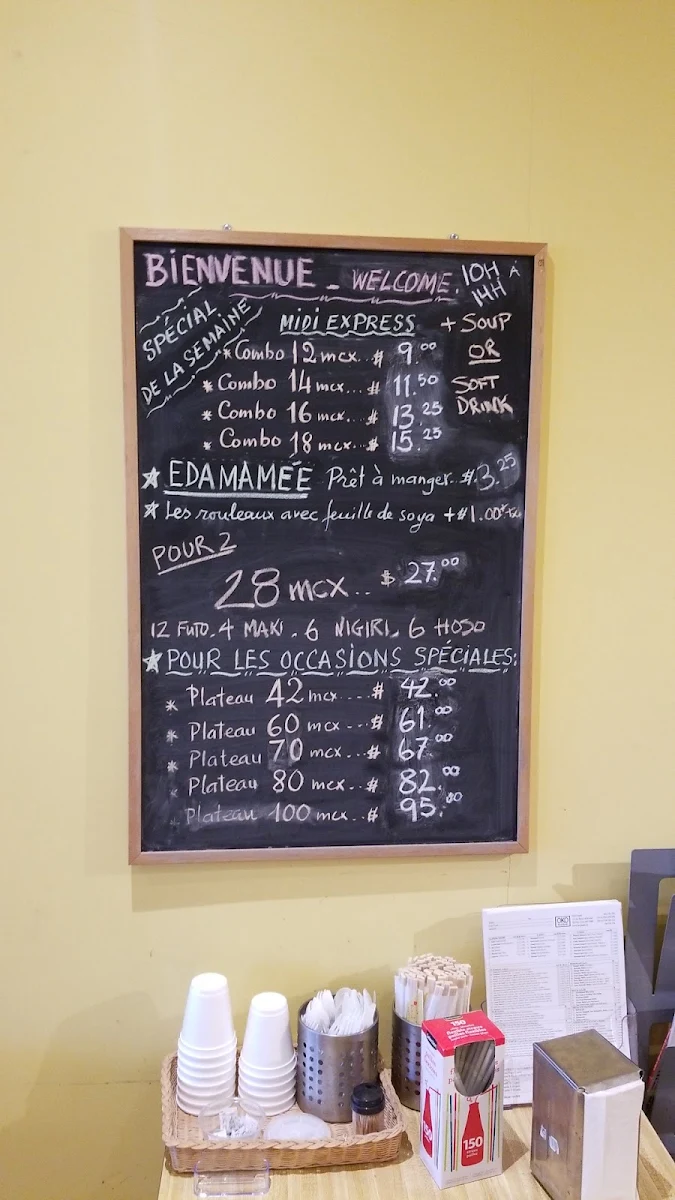 Menu, Oko Sushi