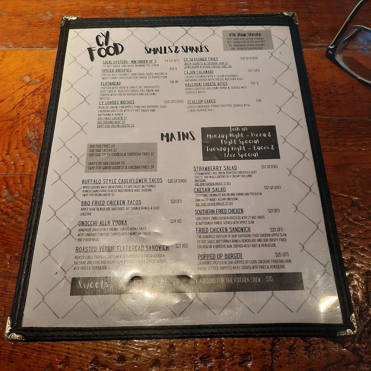 Menu, Chain Yard Urban Cidery & Taproom