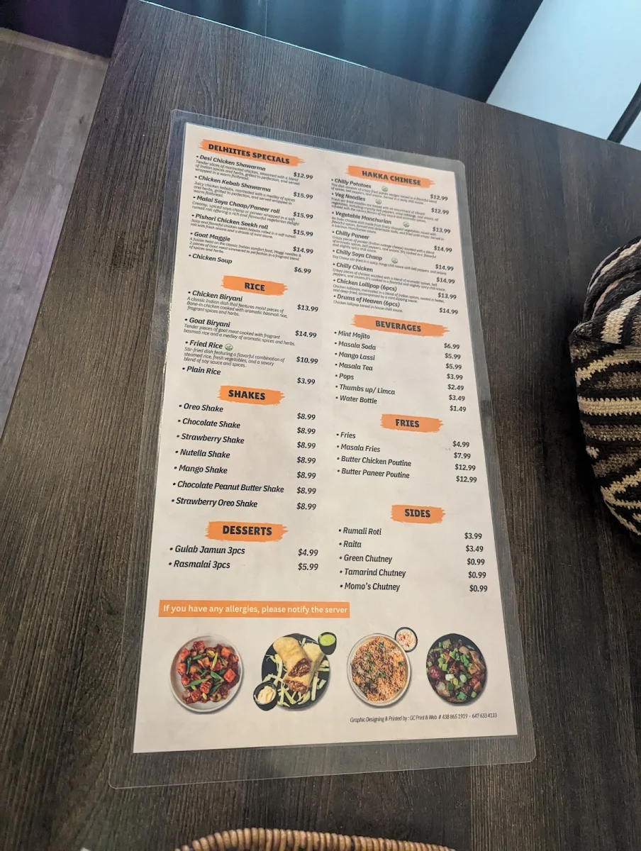 Menu, Delhiites | Indian Street Food