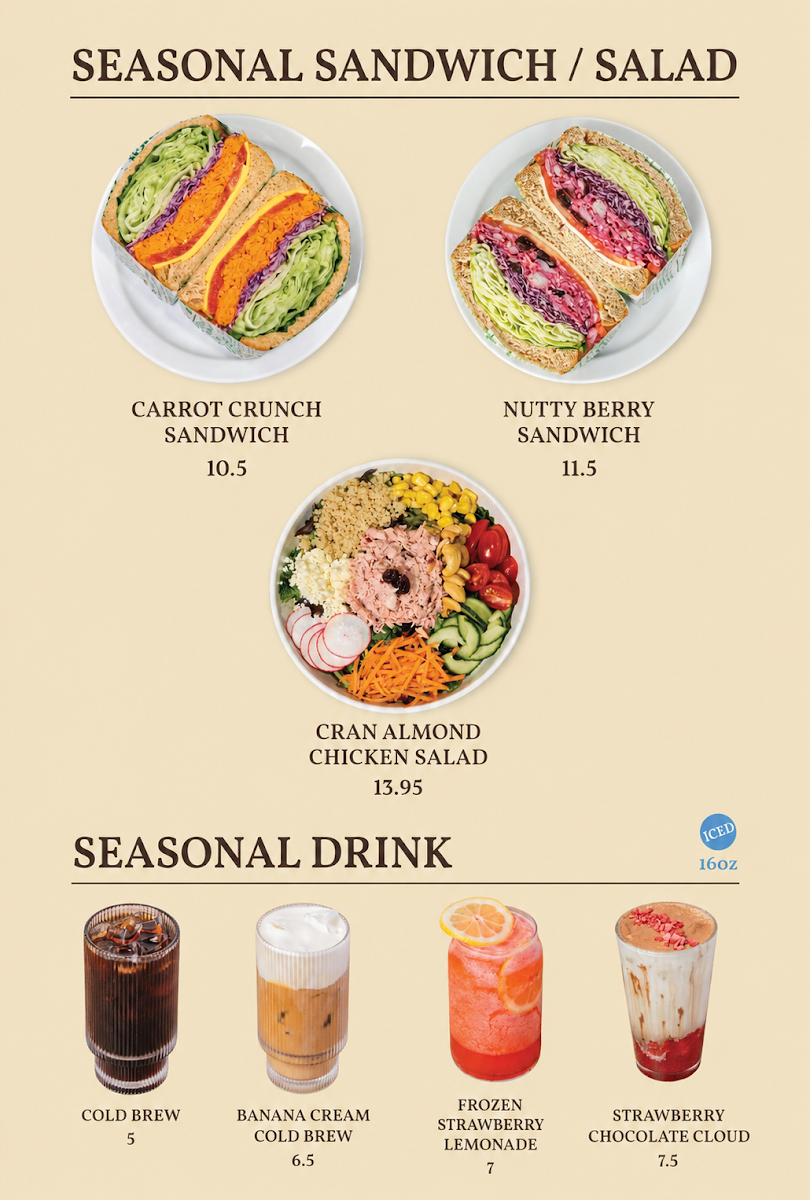 Menu, PIKNIC CAFE (In BRIO)