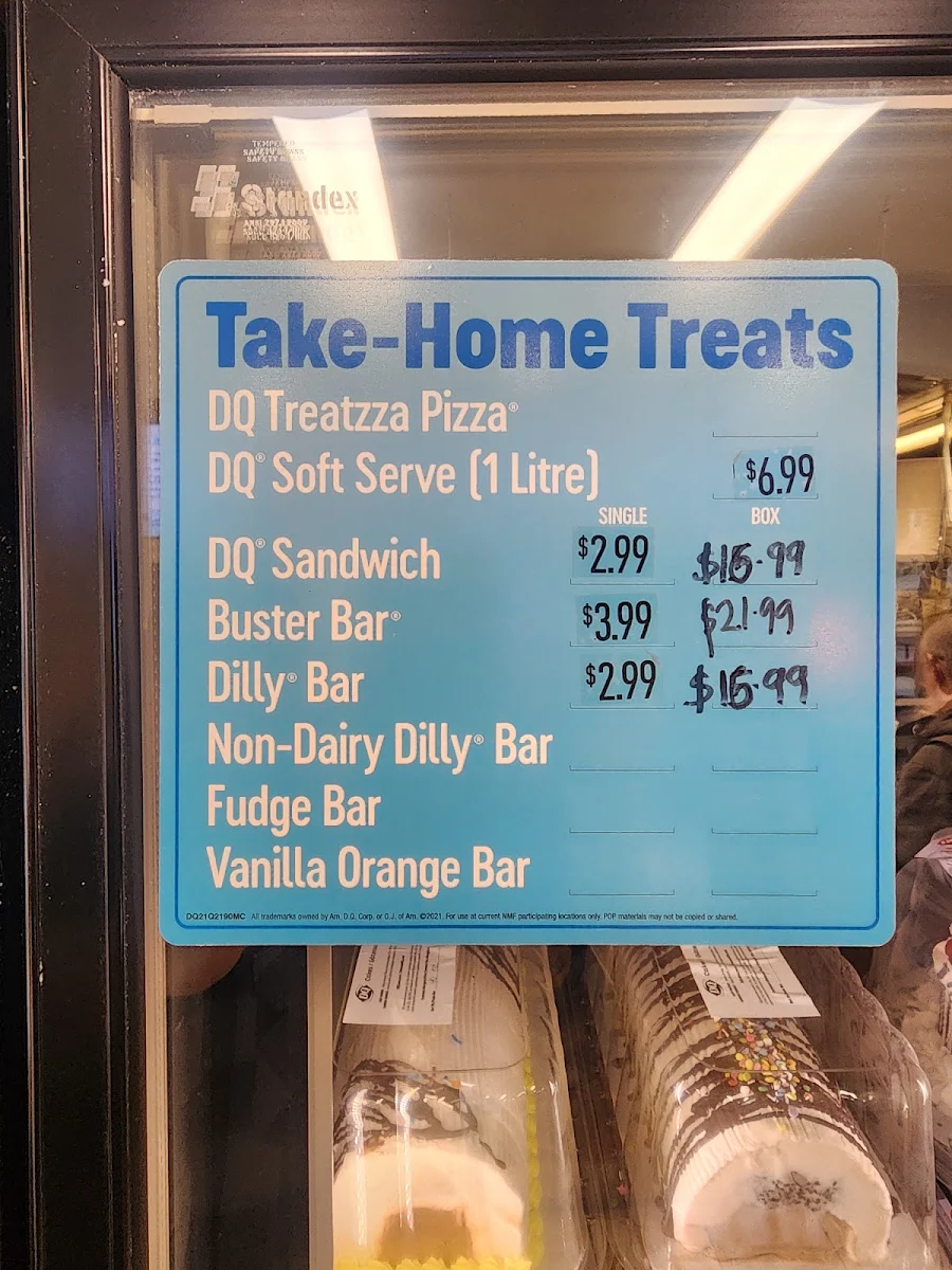 Menu, Dairy Queen Grill & Chill