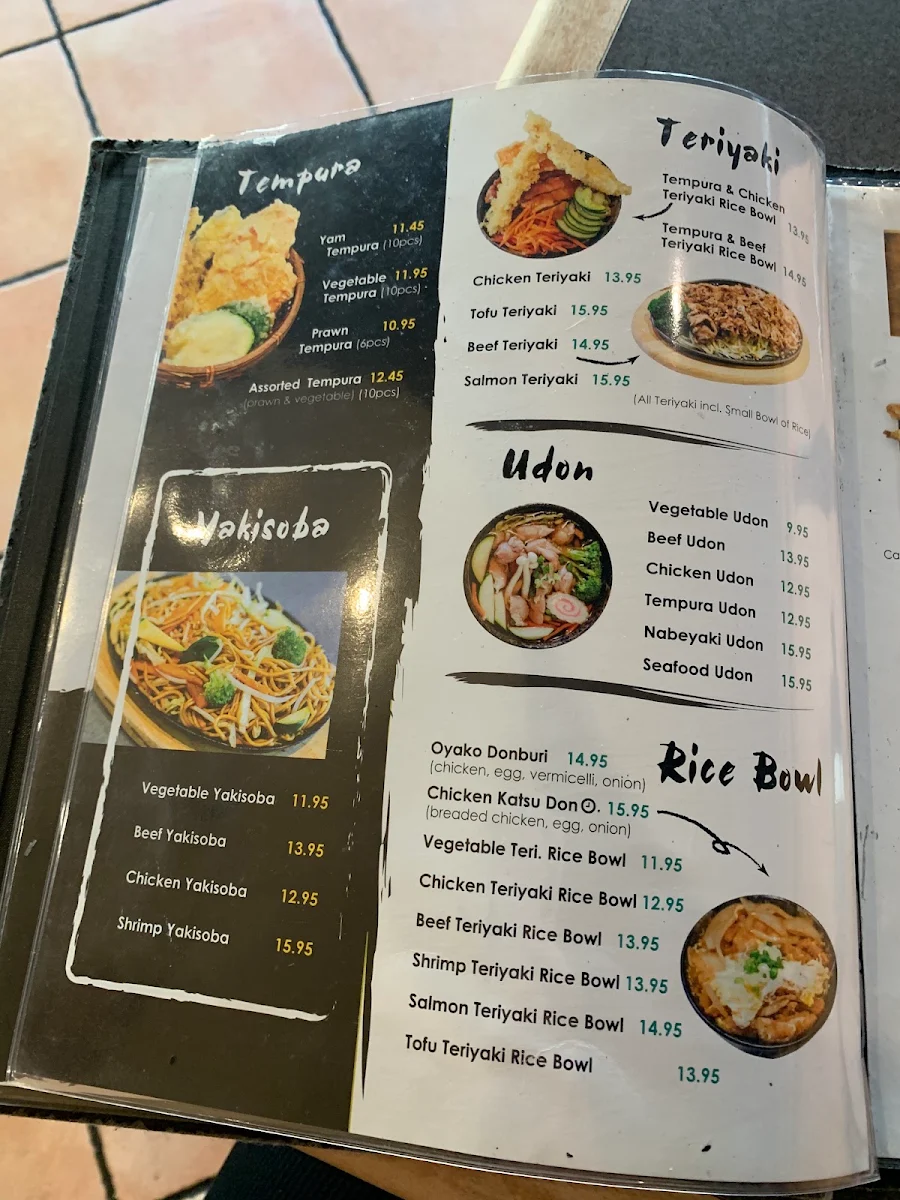 Menu, Sushi Man