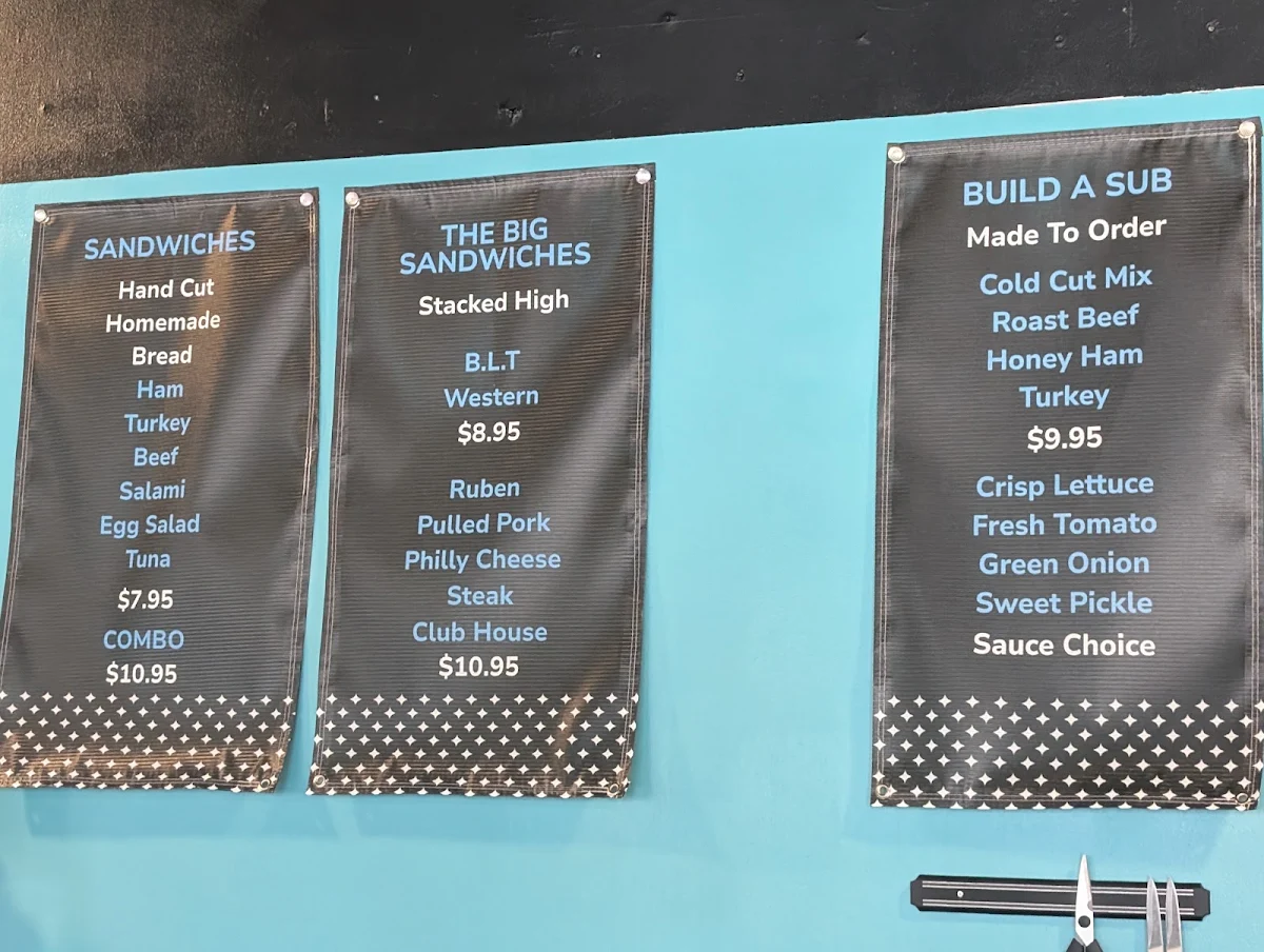 Menu, The Blue Lagoon