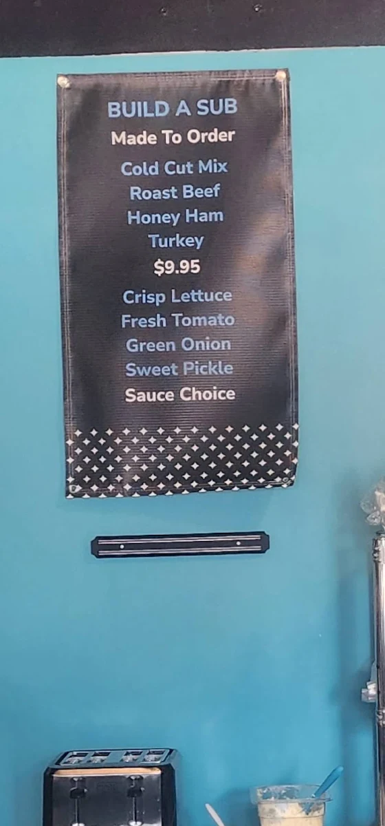Menu, The Blue Lagoon