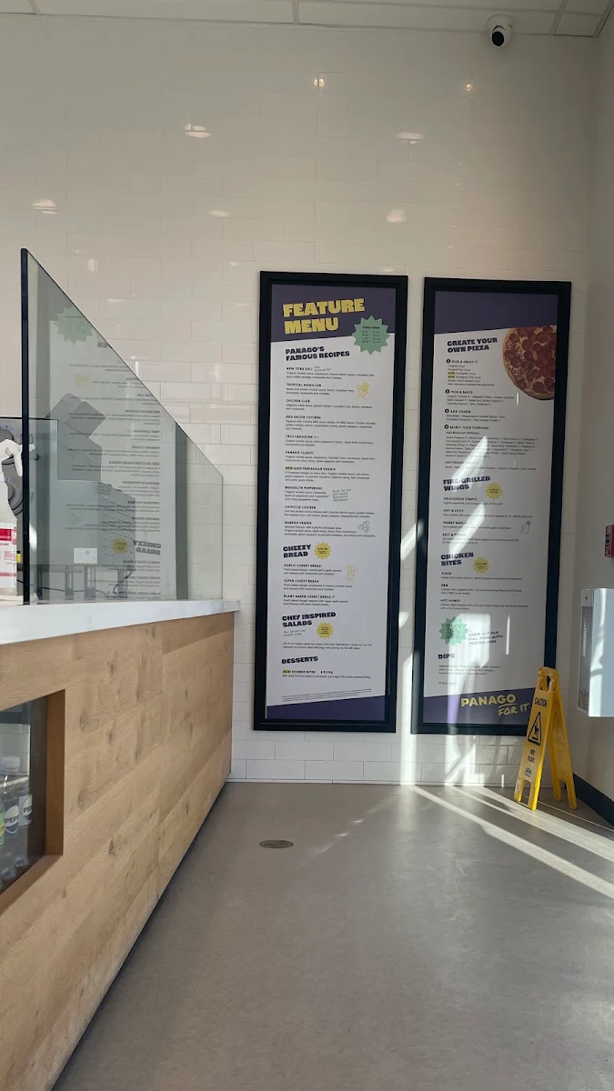 Menu, Panago Pizza