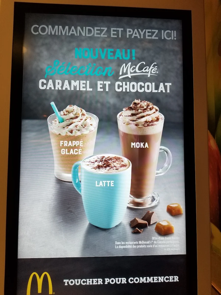 Menu, McDonald's