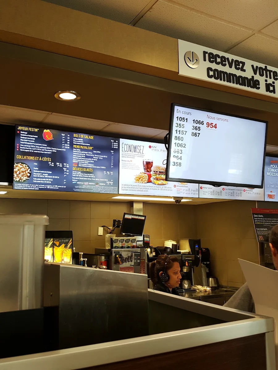 Menu, McDonald's