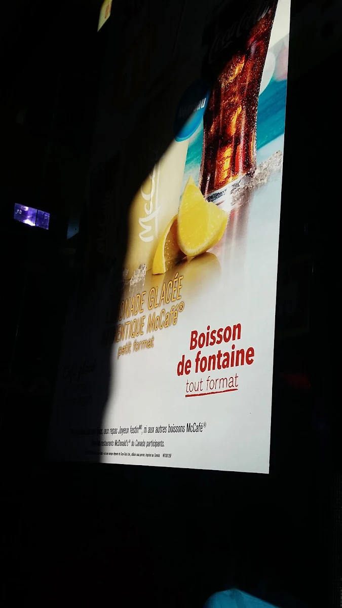 Menu, McDonald's