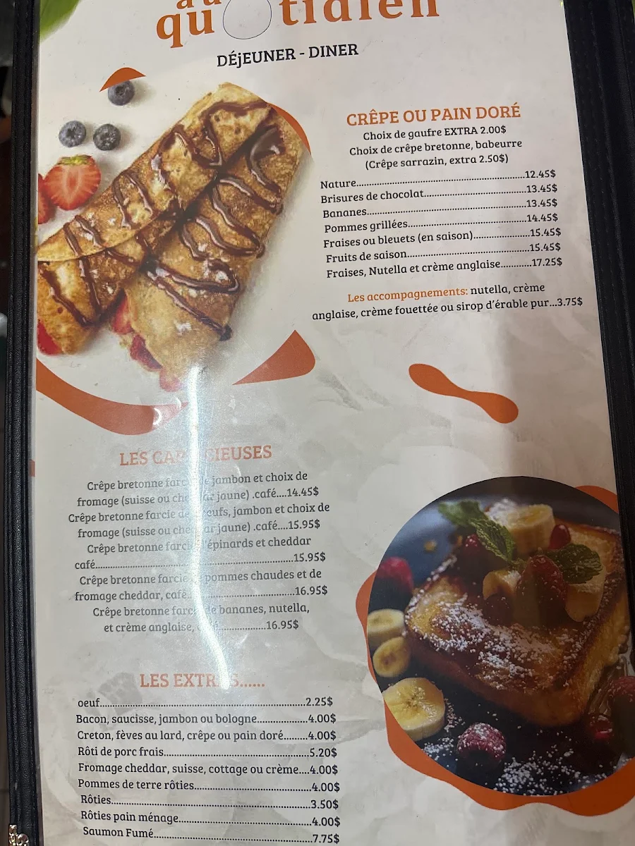 Menu, Resto Au Quotidien
