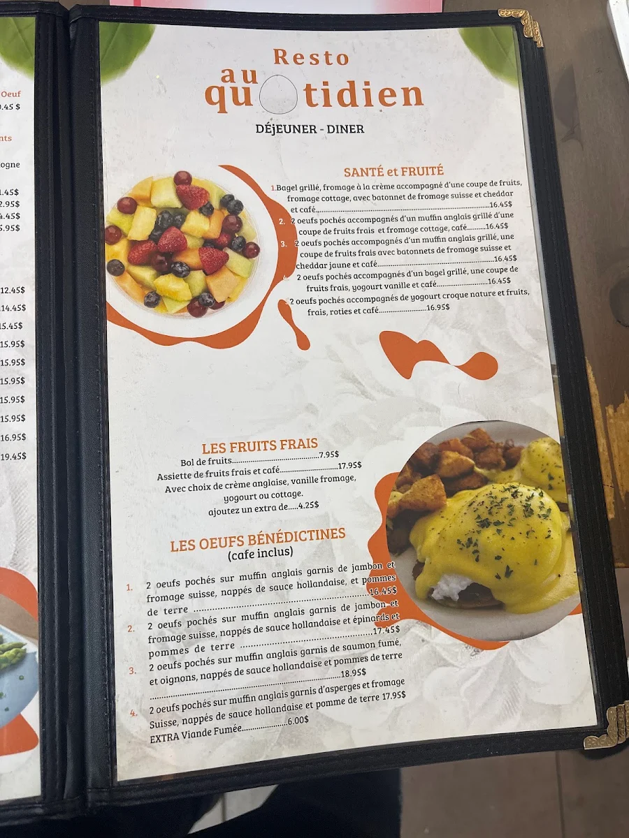 Menu, Resto Au Quotidien