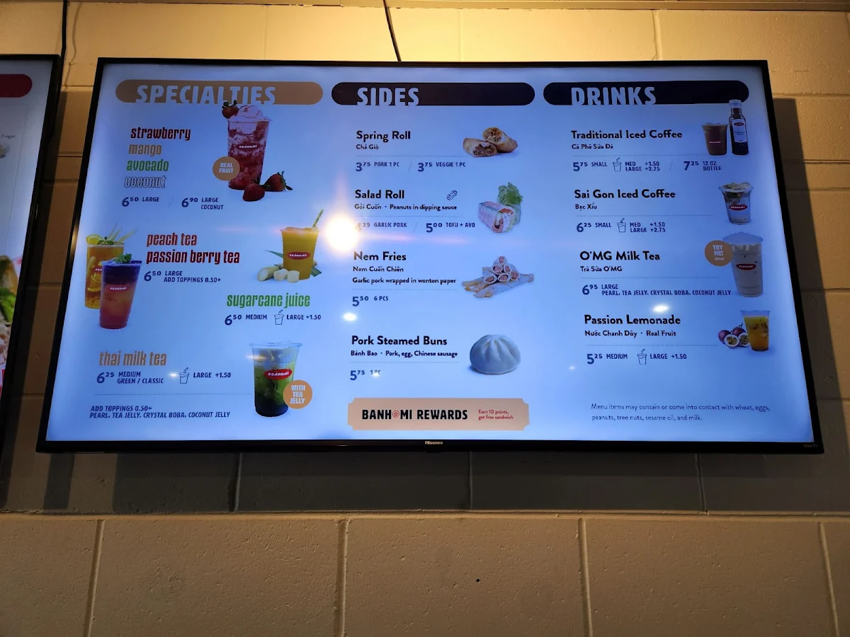 Menu, Obanhmi