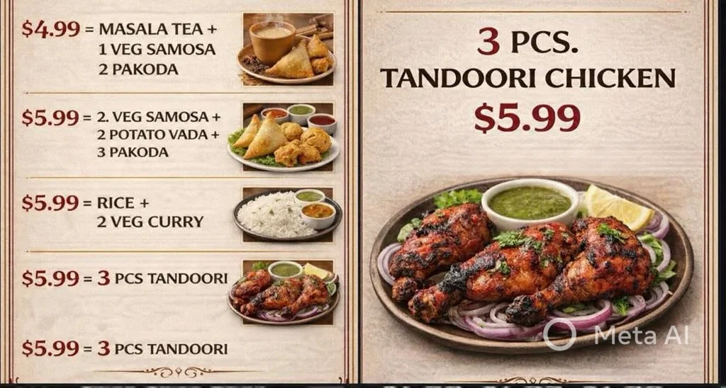 Menu, Shahi Rasoi